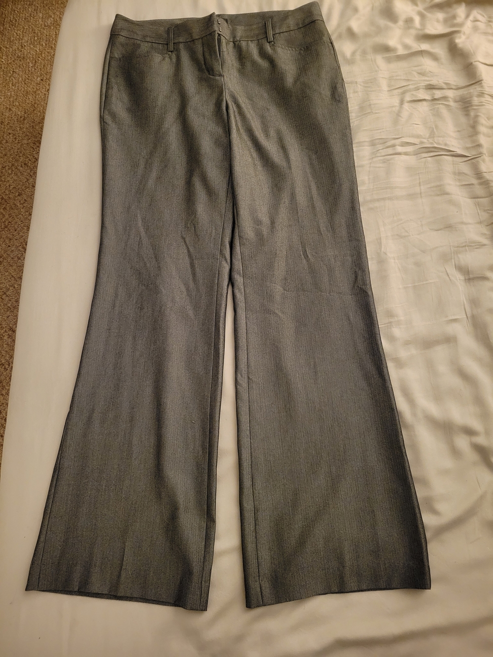 Express Gray Wide-Leg Dress Pants